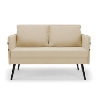 Kit 01 Namoradeira E 01 Poltrona Suede Bege - 7