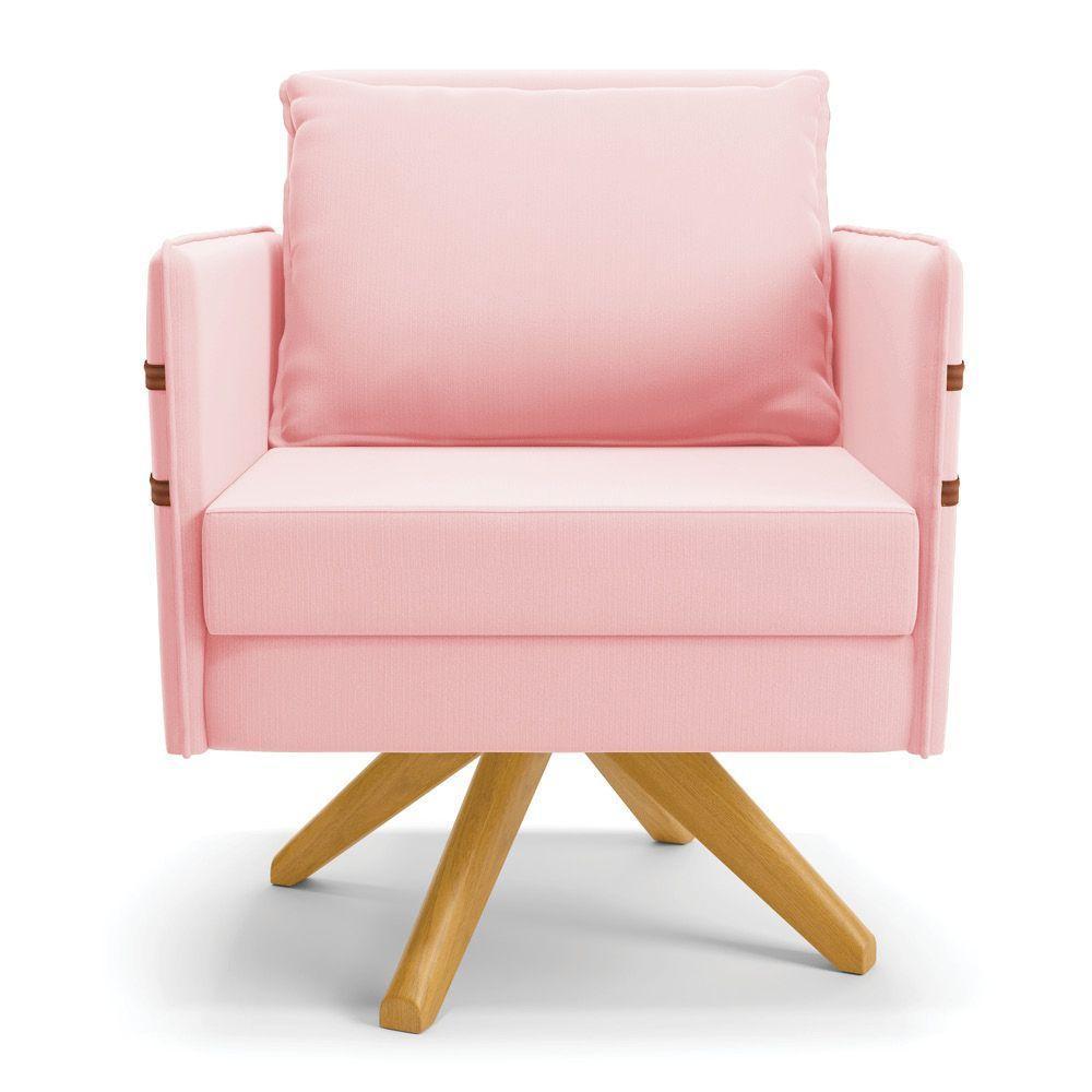 Kit 01 Namoradeira E 01 Poltrona Suede Ma30 Rosa Bebê - 6