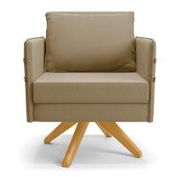 Kit 01 Namoradeira E 01 Poltrona Suede Ma30 Marrom Rato - 6