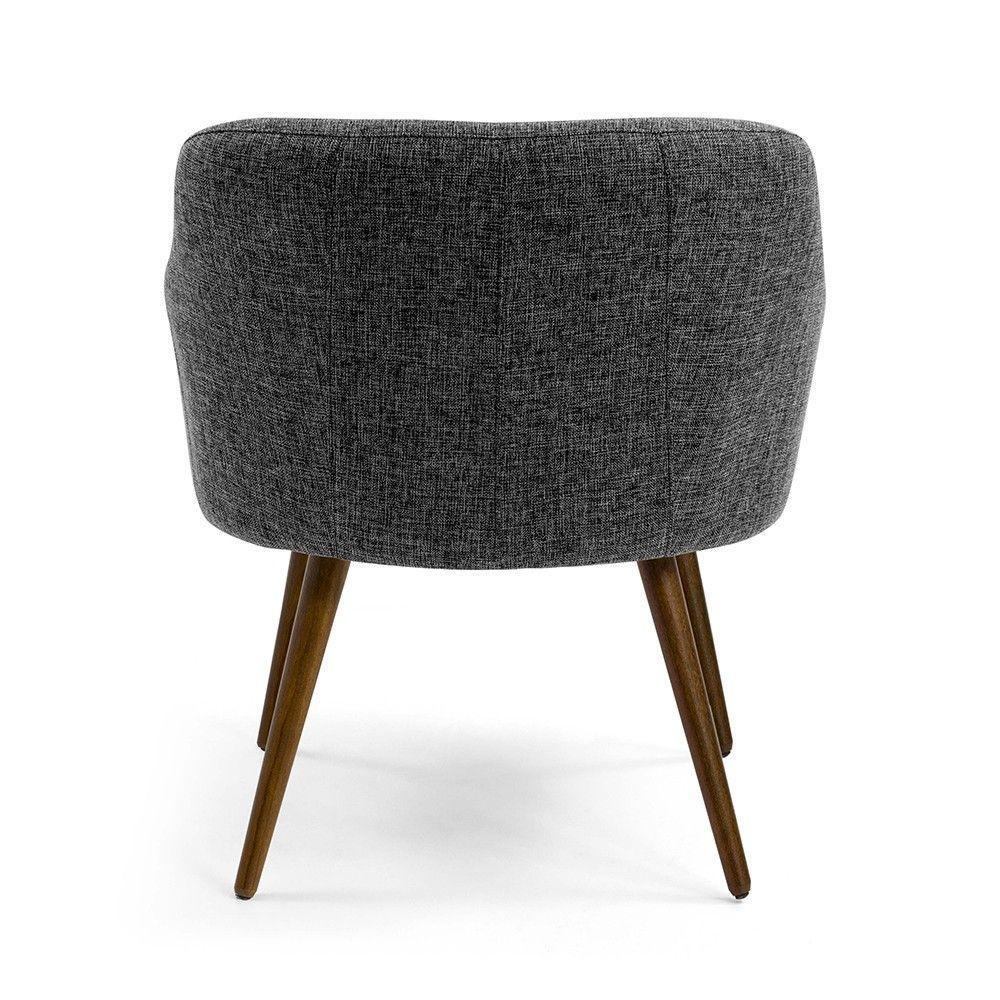 Poltrona Jade Linho Mescla Pés Palito Madeira D'Rossi - 2