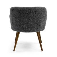 Poltrona Jade Linho Mescla Pés Palito Madeira D'Rossi - 2