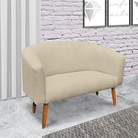 Kit 1 Namoradeira 2L e 2 Poltronas Giratória Linho Areia - 10