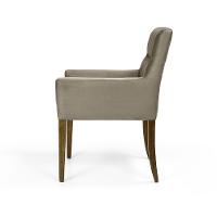 Poltrona Ana Veludo Marrom Base de Madeira D'Rossi - 10