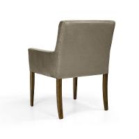 Poltrona Ana Veludo Marrom Base de Madeira D'Rossi - 11