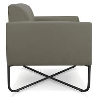 Kit 02 Poltronas Marisa Suede Base X Industrial Marrom Rato