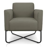 Kit 02 Poltronas Marisa Suede Base X Industrial Marrom Rato - 6