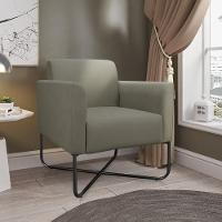 Kit 02 Poltronas Marisa Suede Base X Industrial Marrom Rato - 10