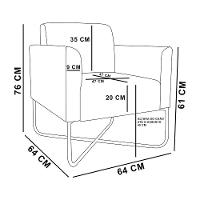 Kit 02 Poltronas Marisa Suede Base X Industrial Dourada Rose - 6