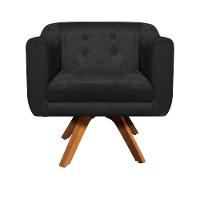 Kit 02 Poltronas Giratória Julia Preto - 5