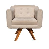 Kit 02 Poltronas Giratória Julia Bege - 7