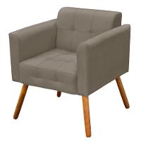 Poltrona Elisa Suede Marrom Rato Pés Palito D´rossi - 7