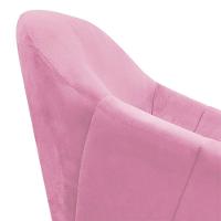Kit 02 Poltronas Giovana Suede Pés Palito Castanho rosa Bebê - 5