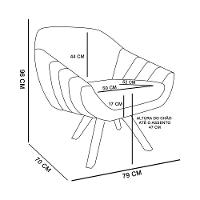Kit 02 Poltronas Giratória Giovana Suede Base Madeira Verde - 10