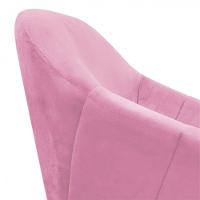 Poltrona Giovana Suede Pés Palito Castanho Drossi -rosa Bebê - 13