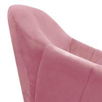 Kit 02 Poltronas Giratória Giovana Suede Base Madeira Rose - 3