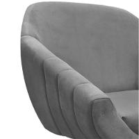 Poltrona Giratória Giovana Suede Grafite Base Madeira D´rossi - 20