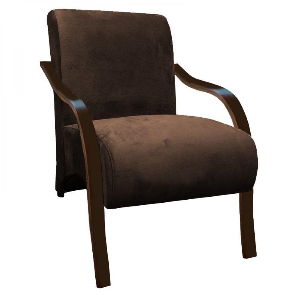 Poltrona Venus 01 Lugar Braço Madeira Cor:marrom - 10