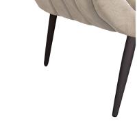 Kit 02 Poltronas Giovana Suede Bege Pés Palito Ferro Drossi - 8