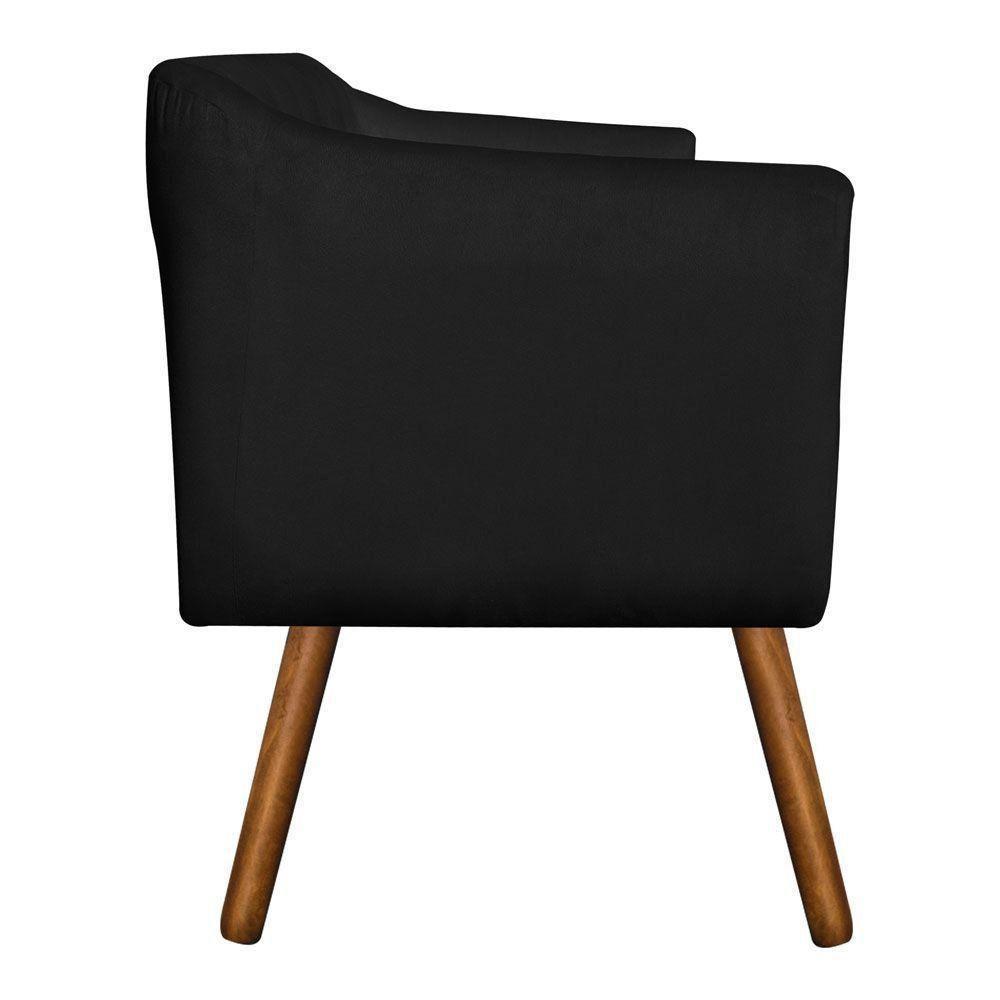 Kit 02 Poltronas Julia Preto Strass Pés Palito Castanho - 7