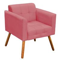 Kit 02 Poltronas Elisa Suede Rose Pés Palito D´rossi - 3