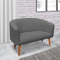 Kit 1 Namoradeira 2L e 1 Poltrona Giratória Linho Grafite - 10