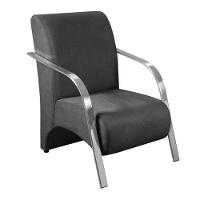 Kit 4 Poltronas 1 Lugar Sevilha Braço Pé Alumínio Grafite - 2