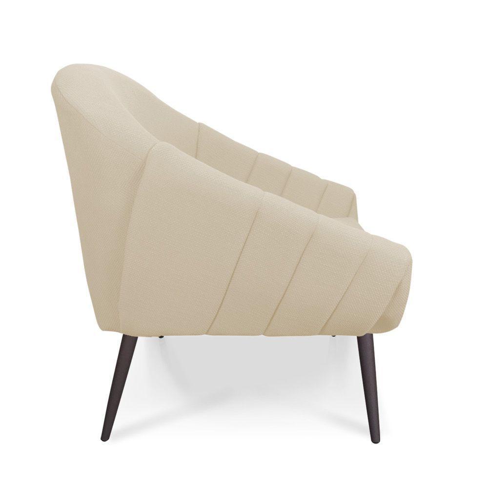 Namoradeira Giovana 02 Lugares Linho Pés Palito De Ferro A19 Grosso Bege - 5