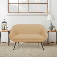 Kit 01 Namoradeira 02 Lugares E 01 Poltrona Giovana Linho Pés Palito De Ferro A27 Areia - 8