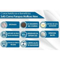 Sofá Cama Casal New Extra Suede Marrom - Paropas - 3