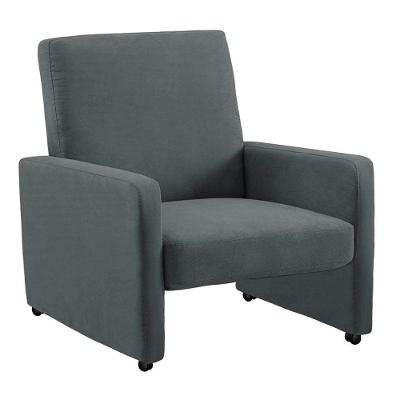 Poltrona Mirella Suede Com Rodízios - D'rossi Cor Cinza