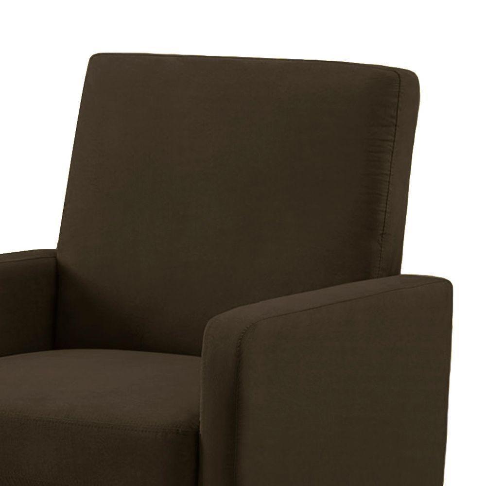 Poltrona Mirella Suede Com Rodízios - D'rossi Cor Marrom - 3