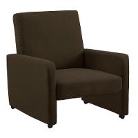 Poltrona Mirella Suede Com Rodízios - D'rossi Cor Marrom - 1