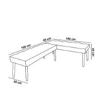 Banco De Canto Estofado Sira Suede Pés Palito Castanho C05 - D'rossi Cor Marrom - 4