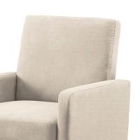 Poltrona Mirella Suede Com Rodízios - D'rossi Cor Bege - 3