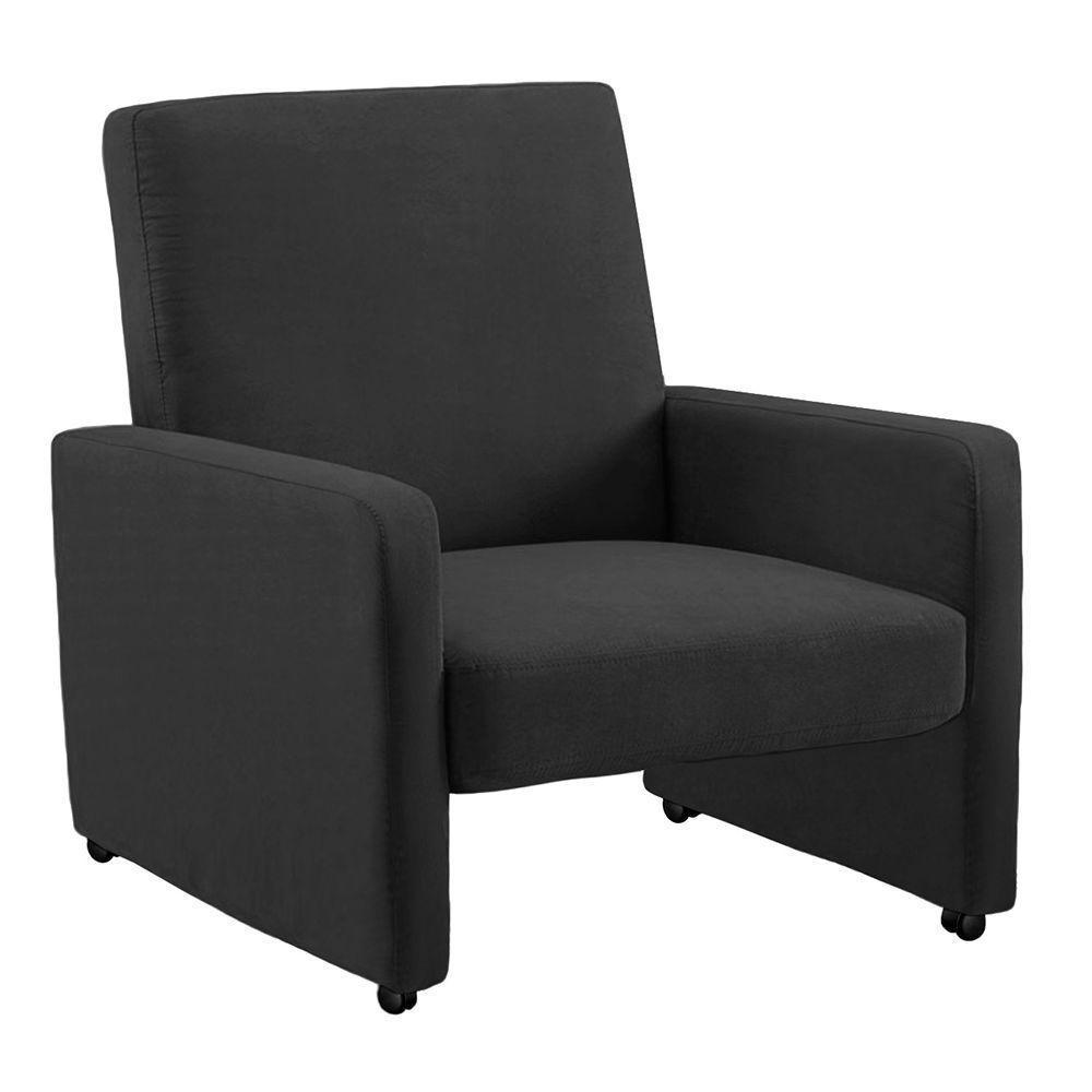 Poltrona Mirella Suede Com Rodízios - D'rossi Cor Grafite - 1