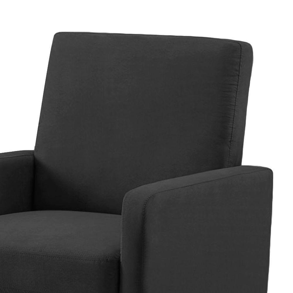 Poltrona Mirella Suede Com Rodízios - D'rossi Cor Grafite - 3