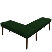 Banco De Canto Estofado Sira Suede Pés Palito Castanho C05 - D'rossi Cor Verde - 2