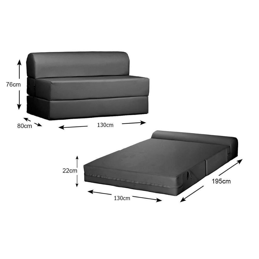 Sofá Cama Casal New Extra Courano Preto - Paropas - 3