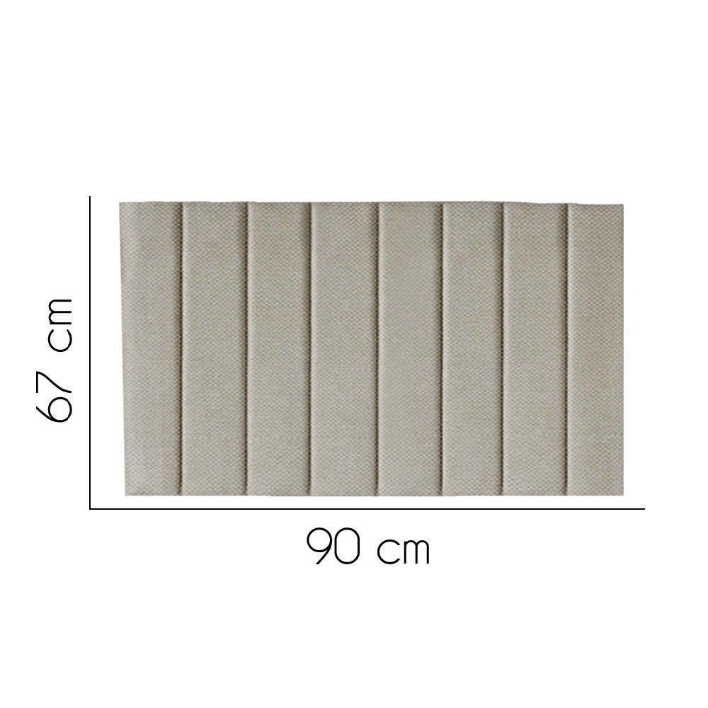Painel Estofada Carla 90cm Solteiro Para Cama Box Quarto Linho Bege - Gat Magazine - 2