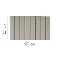 Painel Estofada Carla 90cm Solteiro Para Cama Box Quarto Linho Bege - Gat Magazine - 2
