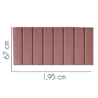 Painel Estofada Carla 195cm King Size Para Cama Box Quarto Suede Rose Gold - Gat Magazine - 2
