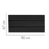 Painel Estofada Argentina 90cm Solteiro Para Cama Box Quarto Suede Preto - Gat Magazine - 2
