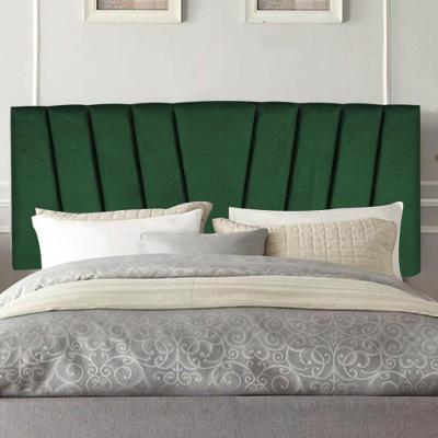 Painel Estofada Bélgica 195cm King Size Para Cama Box Quarto Suede Verde - Gat Magazine