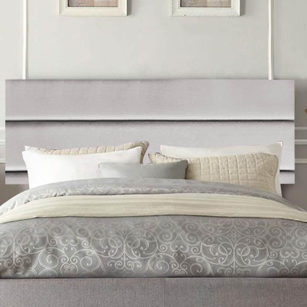 Painel Estofada Argentina 195cm King Size Para Cama Box Quarto Suede Cinza Claro - Gat Magazine - 1