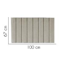 Painel Estofada Carla 100cm Solteiro Para Cama Box Quarto Linho Bege - Gat Magazine - 2