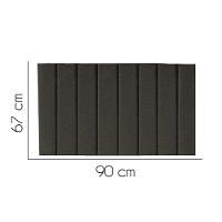 Painel Estofada Carla 90cm Solteiro Para Cama Box Quarto Linho Marrom - Gat Magazine - 2