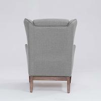 Poltrona Para Sala Mirela D07 Base Madeira Linho Mescla Elefante - D'rossi - 3