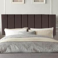 Painel Estofada Carla 160cm Queen Size Para Cama Box Quarto Suede Marrom - Gat Magazine - 1