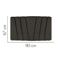 Painel Estofada Bélgica 90cm Solteiro Para Cama Box Quarto Linho Marrom - Gat Magazine - 3