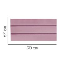 Painel Estofada Argentina 90cm Solteiro Para Cama Box Quarto Suede Rosa Bebê - Gat Magazine - 2